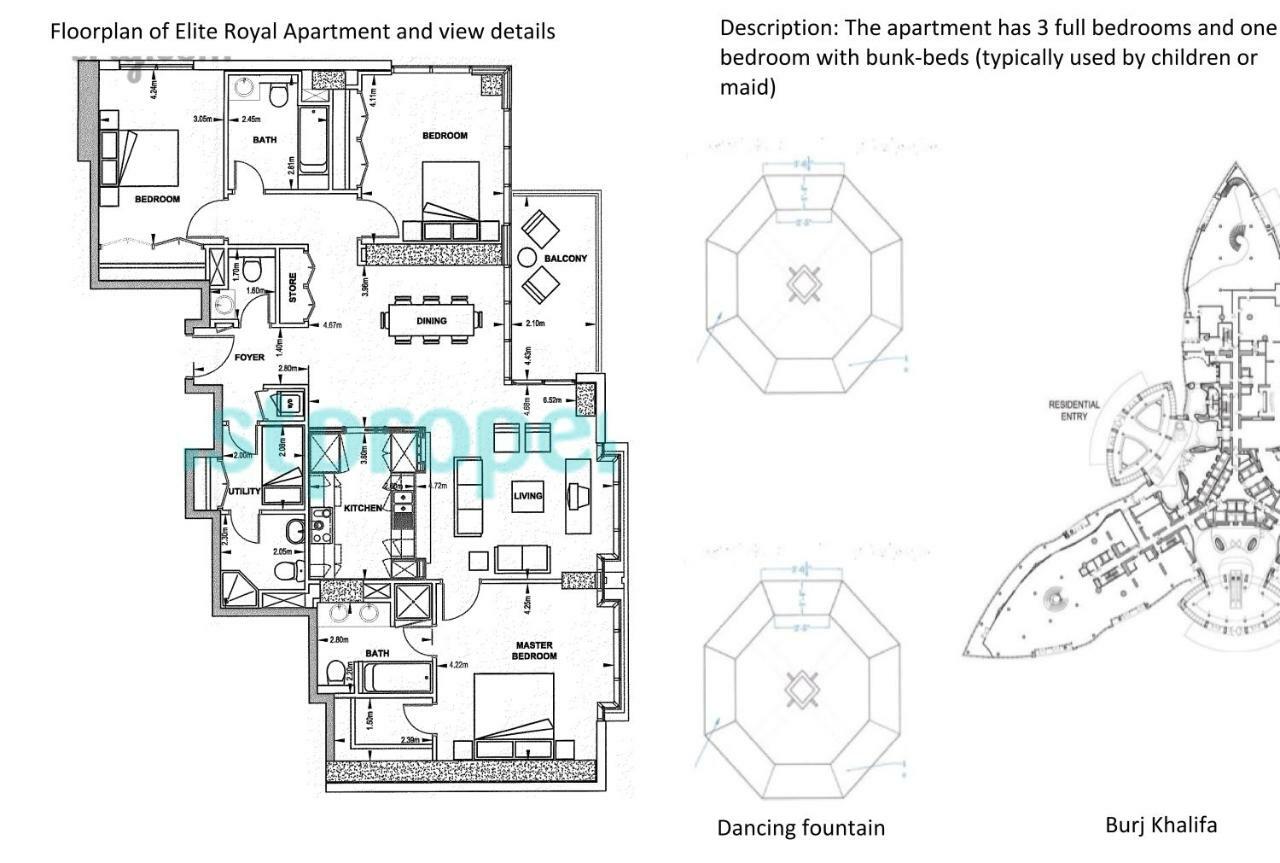 Elite Royal Apartment - Full Burj Khalifa & Fountain View - Crystal Dubai Bagian luar foto